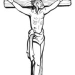 Descubre la belleza del arte sacro: La Cruz de Jesús en un impactante dibujo para imprimir